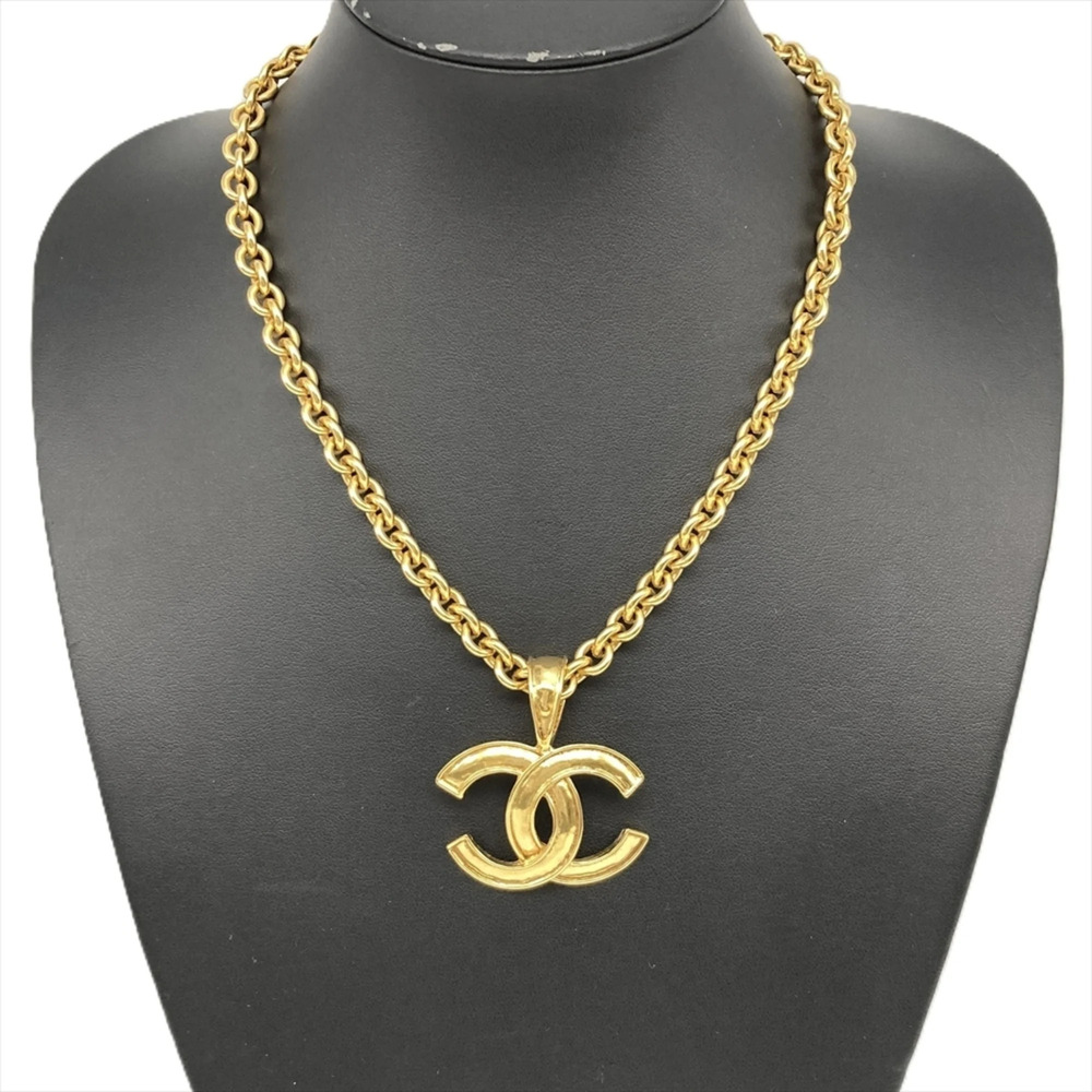 CHANEL Gold Logo Necklace